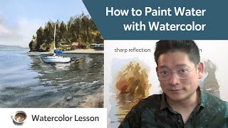 How to paint water with watercolor  tips and demo