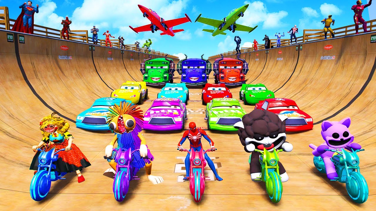 POPPY PLAYTIME 4 & SPIDER-MAN Go Full Speed in the Wildest GTA 5 Race!