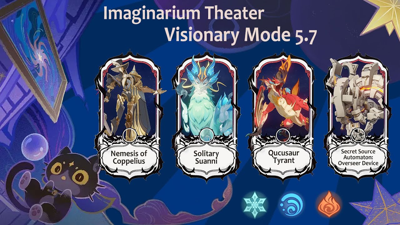 Cryo-Pyro-Hydro Act 1 - Act 10 (Visionary Mode) | Imaginarium Theater 5.7 | Genshin Impact