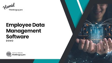 Employee Management System Demo - Streamlit Python App for Efficient HR Data Management