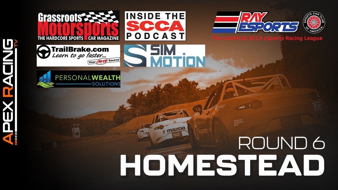 Ray Esports Racing League | Round 6 at Homestead - YouTube