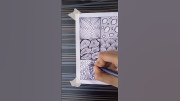 Easiest Zentangle pattern Part - 9 #zentangle #art #shorts