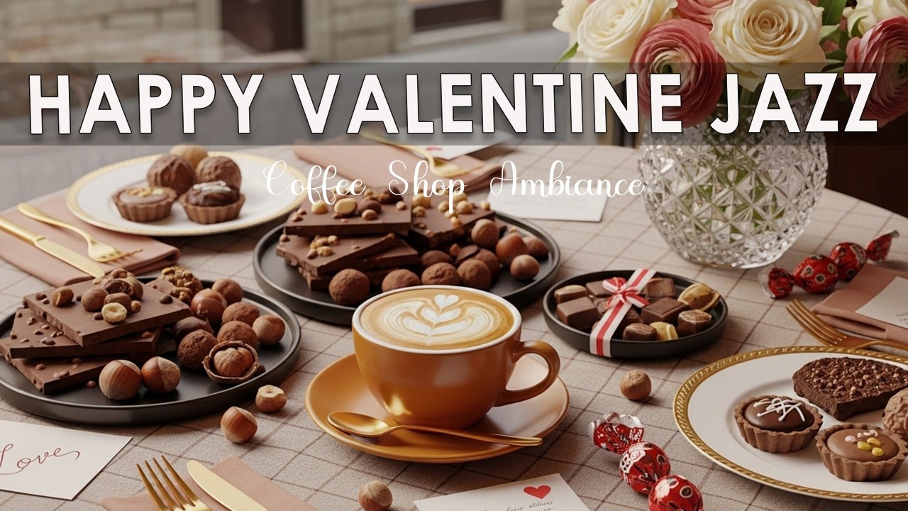 Happy Valentine Jazz 💕🍫 Bossa Nova Piano - Coffee Shop Ambience for Sweet Moments