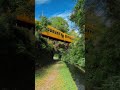 A beautiful train is seen running on an old bridge in Japan.#japan #japanvlog #japantravel #trending