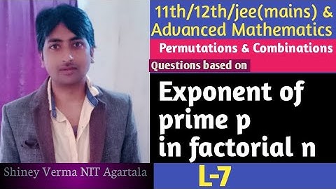Questions based on Exponent of prime P in factorial n