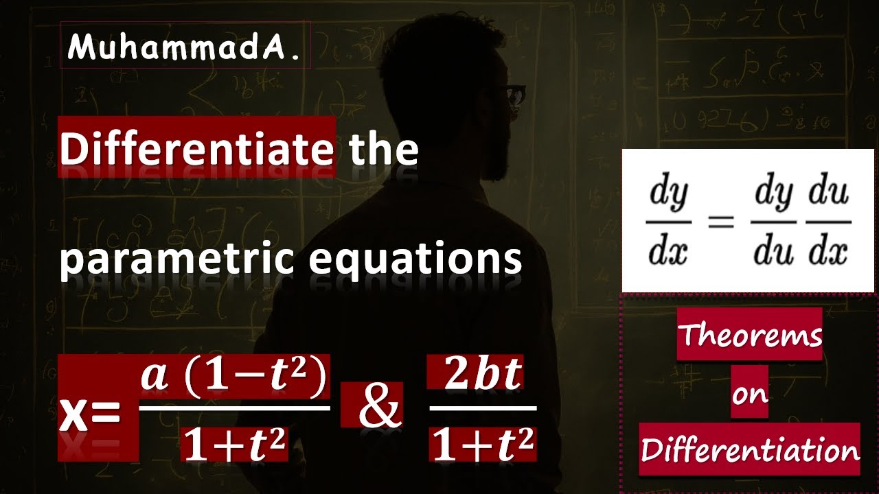 Find dy/dx of parametric equations x = a (1-t^2)/1+t^2 and y = 2 bt/1+t ...