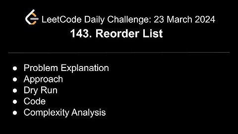 Daily LeetCode Challenge: 143. Reorder List | C++ | @shwetabhagat8920