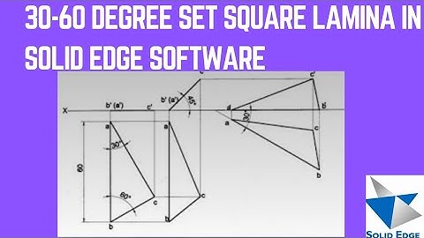 30-60 degree Set square problem in Solid edge software
