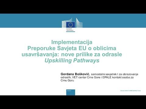 Gordana Bošković, Črna gora | Regijska konferenca EPALE in zaključna konferenca EPUO