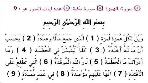 القارئ الزين محمد أحمد سورة الهمزة