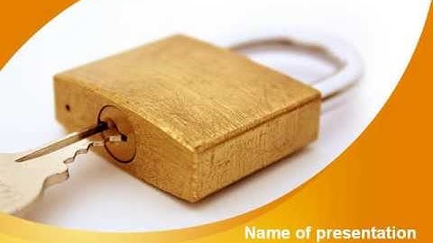 Brass Padlock PowerPoint Template by PoweredTemplate.com