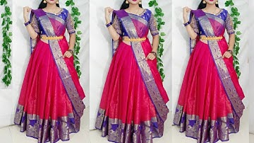 Orgenza Saree drape Bollywood style looks more elegant/Saree lehnga draping styles/How to wear saree