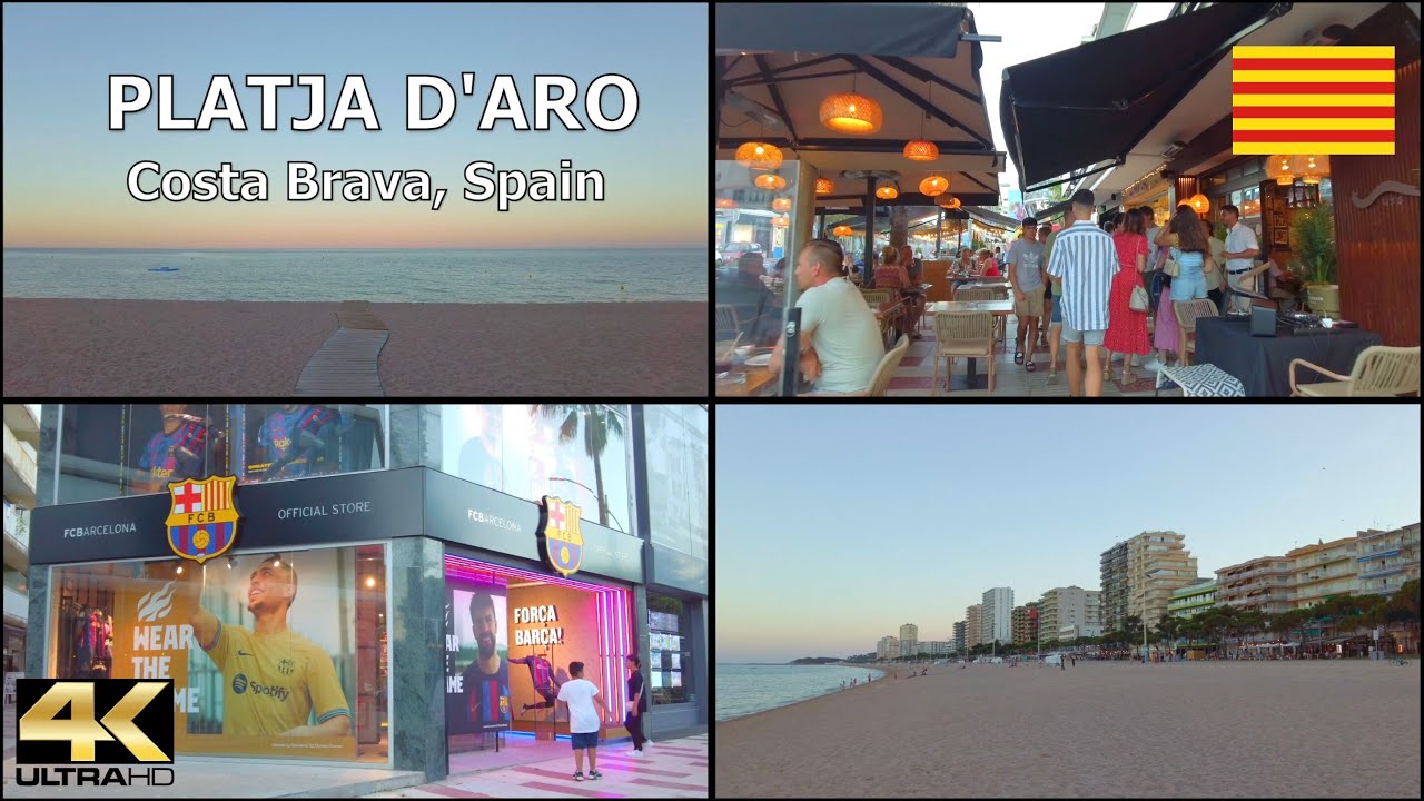 Platja d'Aro 🇪🇸 Costa Brava Catalonia Spain 4K Walk