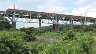 東北本線 白坂-豊原 黒川橋りょう Ｅ６５３系国鉄特急色風編成 団臨帰庫回送通過 2019.07.29