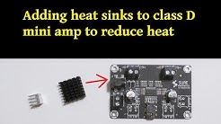 Adding heat sinks to a class D stereo amplifier board 