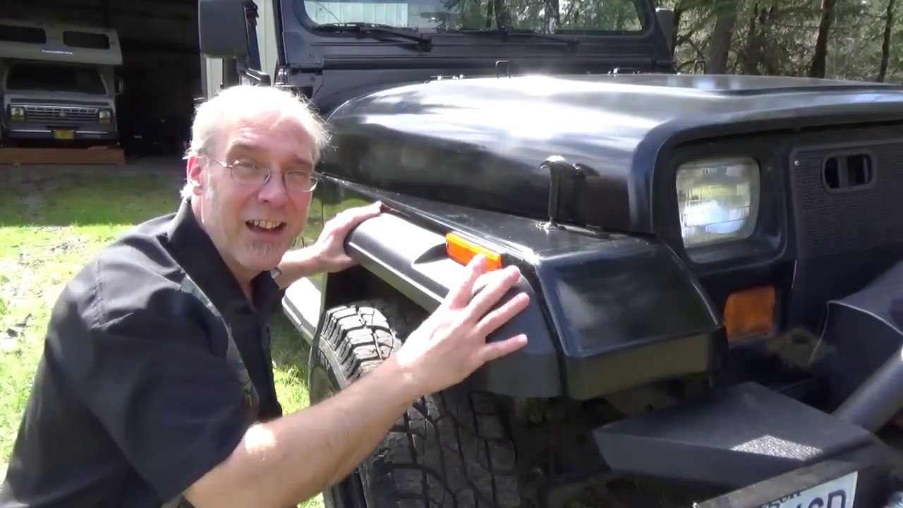 1995 Jeep Wrangler YJ Restoration Upgrades Reviews - Fenders, Bumper,  Seats, Wipers... - YouTube