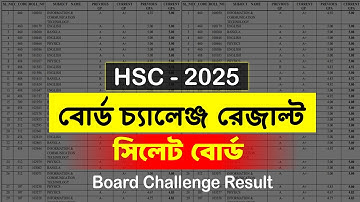 Sylhet Board HSC 2025 Board Challenge Result | সিলেট বোর্ড HSC 2025 বোর্ড চ্যালেঞ্জ রেজাল্ট