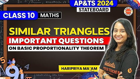 Similar Triangles Class 10 | Important questions on Basic Proportionality Theorem | Haripriya Mam