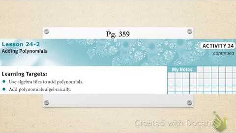 Lesson 24-2 Video