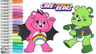 Care Bears Coloring Book Pages Halloween Fun Cheer Bear Good Luck Bear Trick or Sweet Bear
