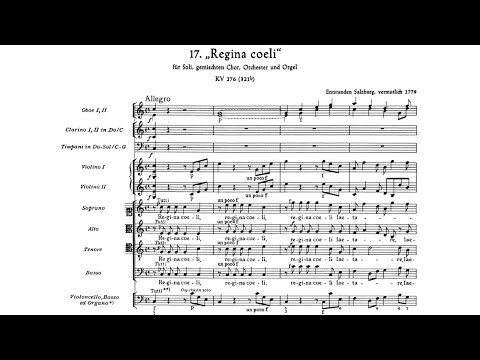 Видео: Mozart Regina Coeli KV. 276 -  solo piano