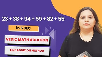 Addition of Multiple Two Digits Using Line Addition Method | Vedic Maths Double Digit Addition
