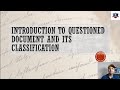 Questioned document and its classification  | B.Sc/M.Sc | UGC Net/JRF| 