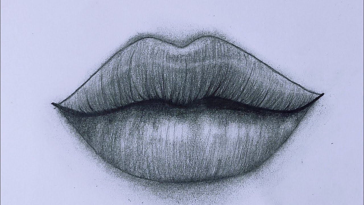 Lip art drawing