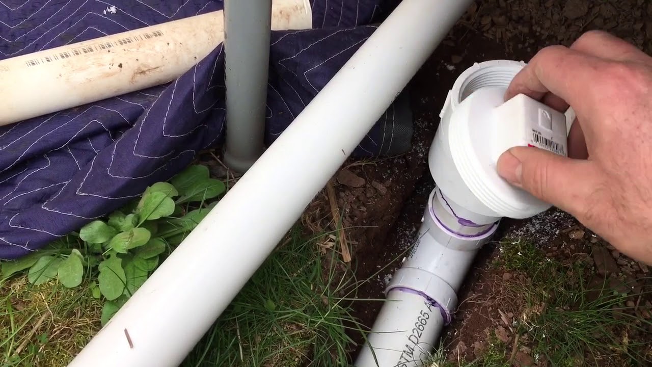 Sump Pump backyard discharge/drain pipe install - YouTube