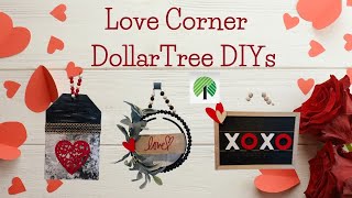 EASY Dollar tree Valentine’s Day DIYs\/  Love Corner\/ AFFORDABLE Valentine’s Day Decor\/