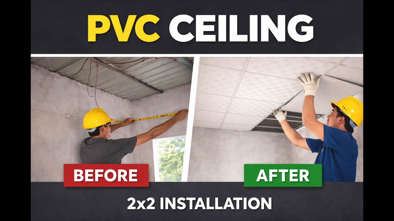 PVC Ceiling Work | Full Installation Guide - YouTube