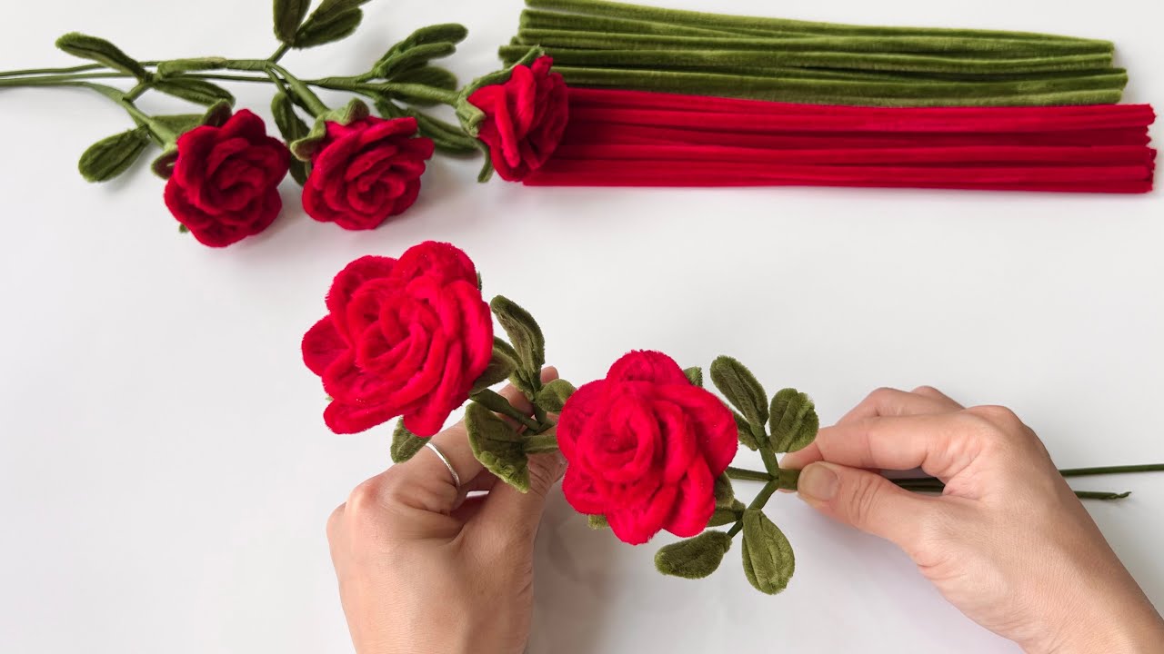 Простая прочистка труб цветами роз | Синель для паровой поделки своими руками