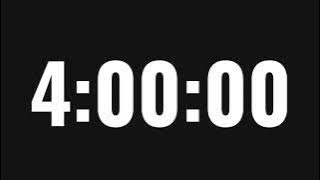 4 Hours Countdown Flip Clock Timer   Simple Beeps