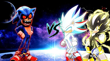 Sonic exe V3 OP (AF) VS Shadic V2 OP (AF) & Sonow V2 OP (AF) in Jump Force Mugen