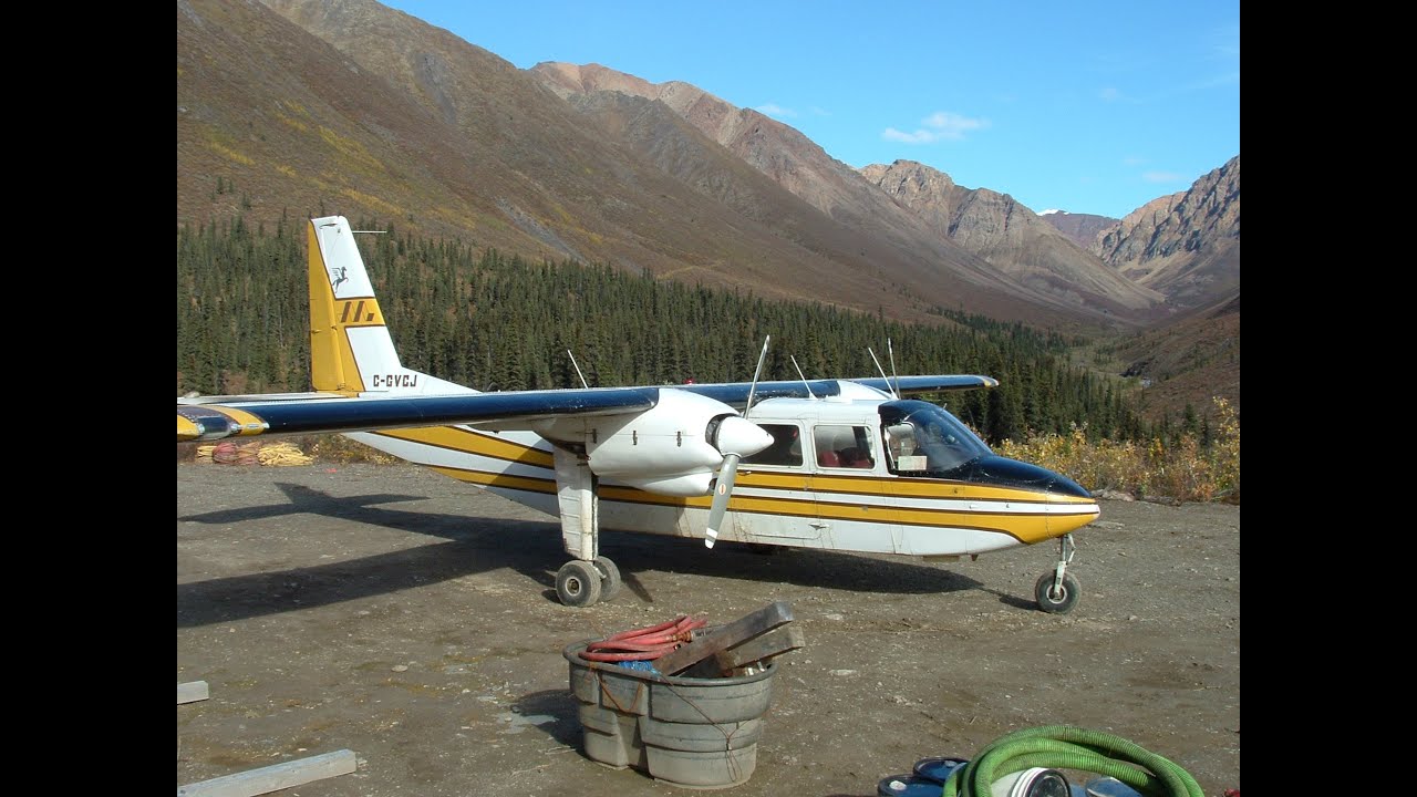 Flying into Delores Creek Yukon in a Britten Norman Islander YouTube