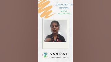 Zoho Creator Training @ MSPVL College 2023 - Students’ Testimonial
