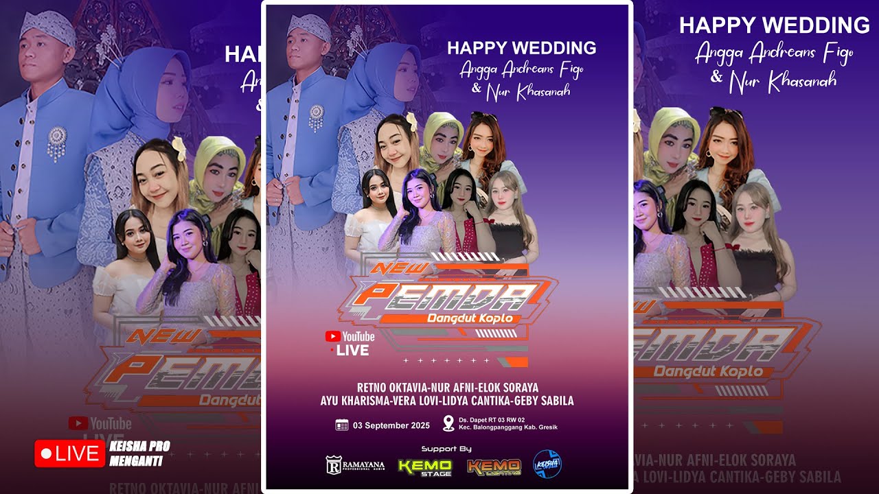 🔴Live streaming " NEW PEMDA " Ft RAMAYANA AUDIO The Wedding "Angga & Nur" Live Balongpanggang