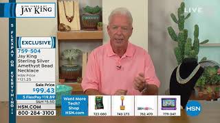 Jay King Sterling Silver Amethyst Graduated Bead Necklace