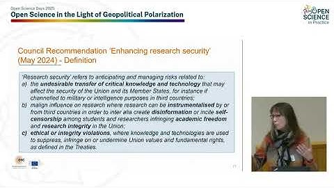 Research security, openness and communication by Dagmar Meyer - Open Science Days 2025