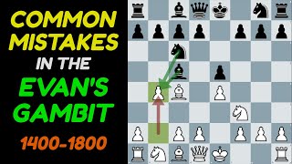 Common Mistakes in the Evan's Gambit - Part 3! Rating Range: 1400-1800