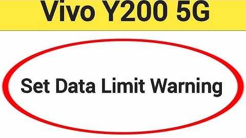 how to set data limit warning, Vivo Y200 5G me data limit kaise set kare