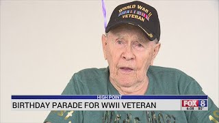 Birthday parade held for High Point WWII veteran