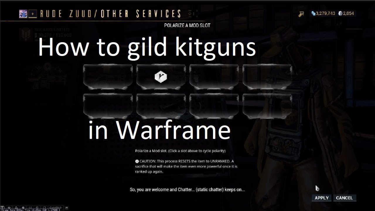 how to gild a kitgun in Warframe YouTube