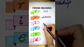 Full Meaning Of Friends#Friendshipday #Youtubeshorts #Art#Satisfying