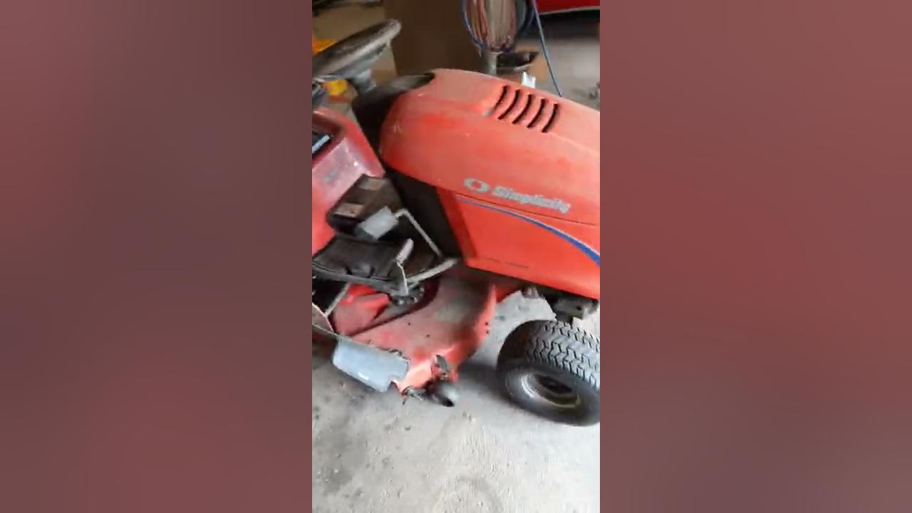 Simplicity Riding Mower Installing The Old Bagger System On A Brand New