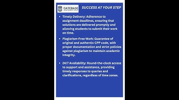 Features of Database Assignment help