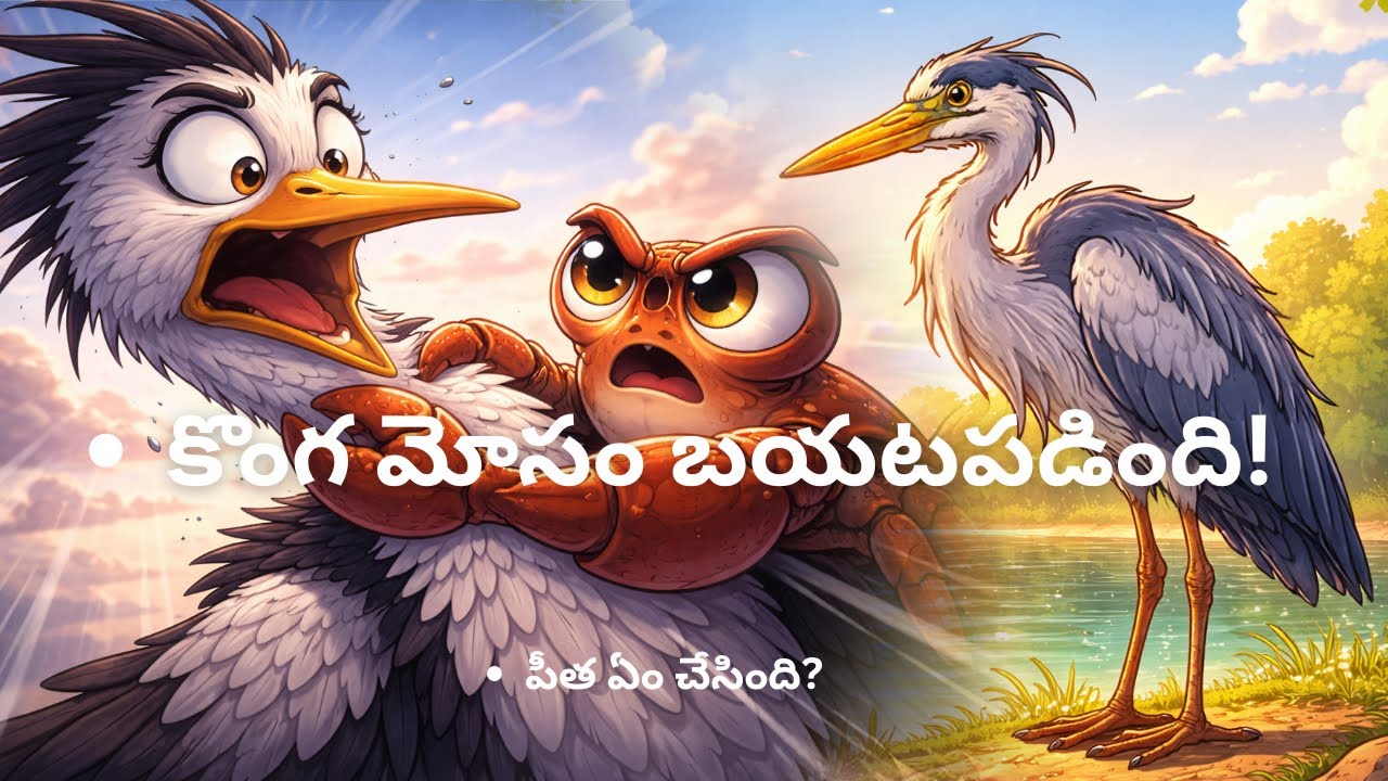 కొంగ మాయకు పీత ఇచ్చిన శిక్ష .!!