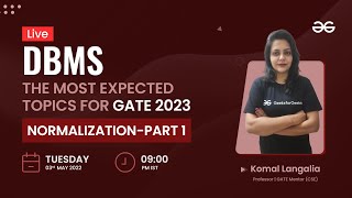 DBMS | Normalization-Part1 | The Most Expected topics for GATE 2023