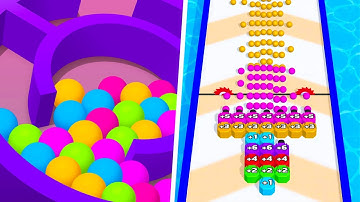 Relaxing & Satisfying Mobile Game Multi Maze 3D - Sticky Number Ball Gameplay Walkthrough