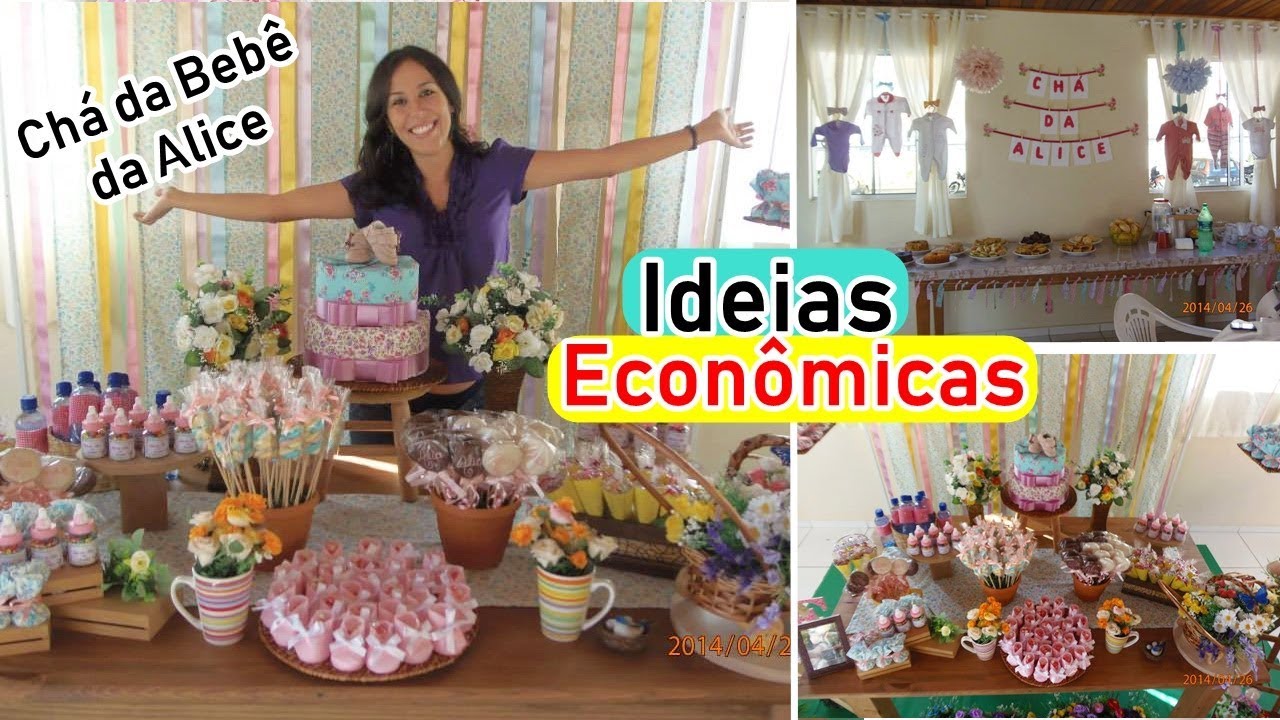 Cha De Bebe Decoracao Simples E Linda Cha Da Alice Youtube